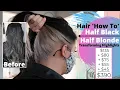 half black hair half blonde hair - how to make my hair dark on top and light on the bottom