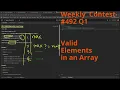 Leetcode Weekly Contest 499 Q1 Valid Elements in an Array