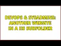 DevOps SysAdmins Another website in a IIS subfolder