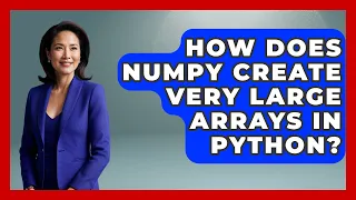 How Does NumPy Create Very Large Arrays In Python - Python Code School