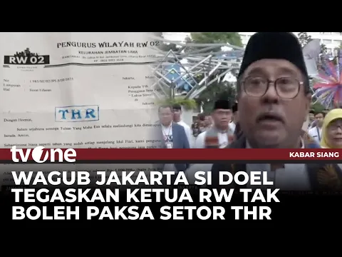 Komentar Rano Karno soal Pelaku Usaha Setor THR ke Ketua RW