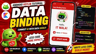 How to Use Data Binding in Kotlin Android App Connect UI with Data Easily IT WALA HINDI-