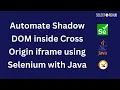 How to automate Shadow DOM inside Cross Origin iframe using Selenium with Java