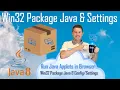 Oracle Java - Win32 Package Java Settings