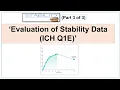 ICH Q1E - Evaluation of Stability Data Stability Data Extrapolation Regression Analysis