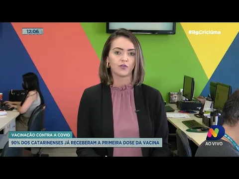 Coronavírus: 90% dos catarinenses já receberam a primeira dose da vacina