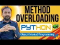 Lec-61 method overloading in python object oriented programming python full course