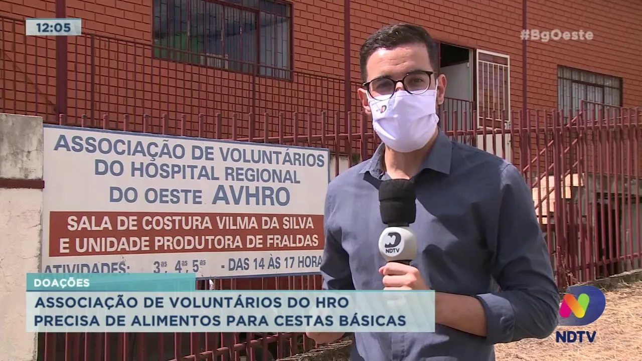 Doações: Associação de Voluntários do HRO precisa de alimentos para cestas básicas que serão doadas