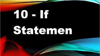 java tutorials urdu NFN 10 - if Statement