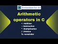Arithmetic operators in C