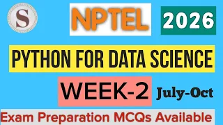 Python for Data Science Week 2 Quiz Answers NPTEL 2026 Assignment Solutions