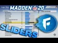 The Best All-Madden Sliders For For Madden 20 Franchise