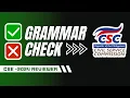 CSE 2024 - Sentence Completion Grammar and Correct Usage Practice