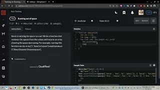 Codewars Running out of space