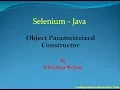selenium class-java-object parameterized constructor