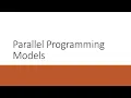 05 2 Distributed and Parallel Computing Parallel Programming Model