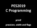 C Programming - printf precision width and flags