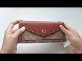 Coach Women s Colorblock Coated Canvas Signature Wyn Soft Wallet Unboxing