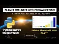 Explore Planets with Python Real-Time Visualization