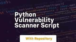 python vulnerability scanner script