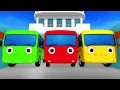 10 Little Buses - Count Buses, Babies & Dinosaurs | Nursery Rhymes & Kids Songs