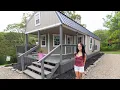 20-yr-old Living in a 12 x 40 Shed Converted to Tiny Home
