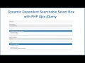 Ajax Dynamic Dependent Searchable Select Box in PHP using jQuery