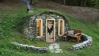 Man Builds an Underground House in the Forest | Start to Finish