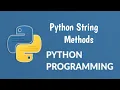 Python String Method for beginners Python Tutorial Python for Beginners