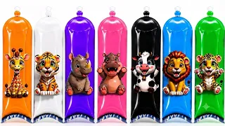 UNBOXING : panda,kanguru, kudanil,badak, kerbau,jerapah,singa,harimau,macan tutul.