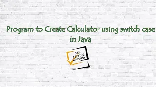 Program to Create Calculator using switch case in Java