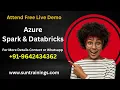 Azure Spark Databricks Training Databricks Azure Data Engineer Training SunTrainings