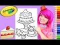 Coloring Kitty Puppy Birt ay Cake Crayola Coloring Page Prismacolor Pencils KiMMi THE CLOWN