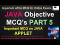 Java Objective MCQ s on Applet Java Multiple Choice Questions for Online Exams Part 5