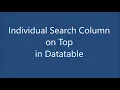 Individual Column Search on Top in Datatable Bootstrap Datatable JQuery