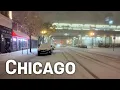 Chicago Winter Storm Overnight Snowfall in Uptown Sheridan Park