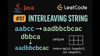 LeetCode 97 Interleaving String Java Solution Dynamic Programming