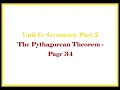 Unit G 4 Pythagorean Theorem - Mr Morgan s Math Help
