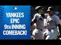 The New York Yankees score 4 in the 9th for the comeback win