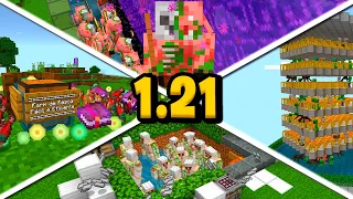 5 FARMS que VOCÊ TEM que TER no SEU MUNDO do MINECRAFT BEDROCK 1.21!!