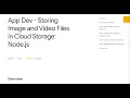 App Dev - Storing Image and Files in Cloud Storage Node js Qwiklab