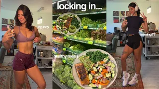 LOCKED IN: leg workout, running, healthy meals & building a routine
