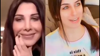 رد فعل نانسي عجرم عند سماع صوت فرح شريم تغني العين يانور العين  رد فعل نانسي عجرم عند سماع صوت فرح شريم تغني العين يانور العين