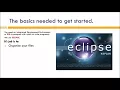 Install eclipse and introduction to Java Programming language