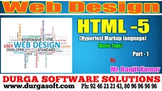 Web devlopment tutorial HTML5 Basic Tages Part-1 by RanjitKumar