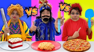 مشروع جواز I تحدي أكل الطعام بأدوات غريبة تحديات جدو مناسو 