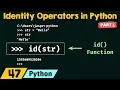 Identity Operators in Python Part 1