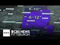 Forecasted snow totals for major winter storm in Pittsburgh