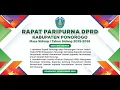 Lagu RAPAT PARIPURNA DPRD KABUPATEN PONOROGO - 12 November 2025
