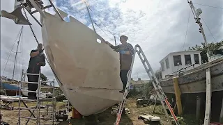 #105 – MAD RUSH TO MOVE!!! Filling, Fairing, Sanding, Fabricating, Welding, Wiring